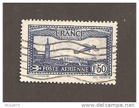 France Poste Aérienne N°6 Oblitéré Avion Survolant Marseille - 1927-1959 Used