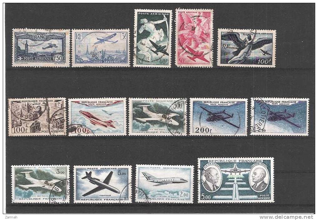 France Poste Aérienne Lot Oblitérés - 1960-.... Oblitérés