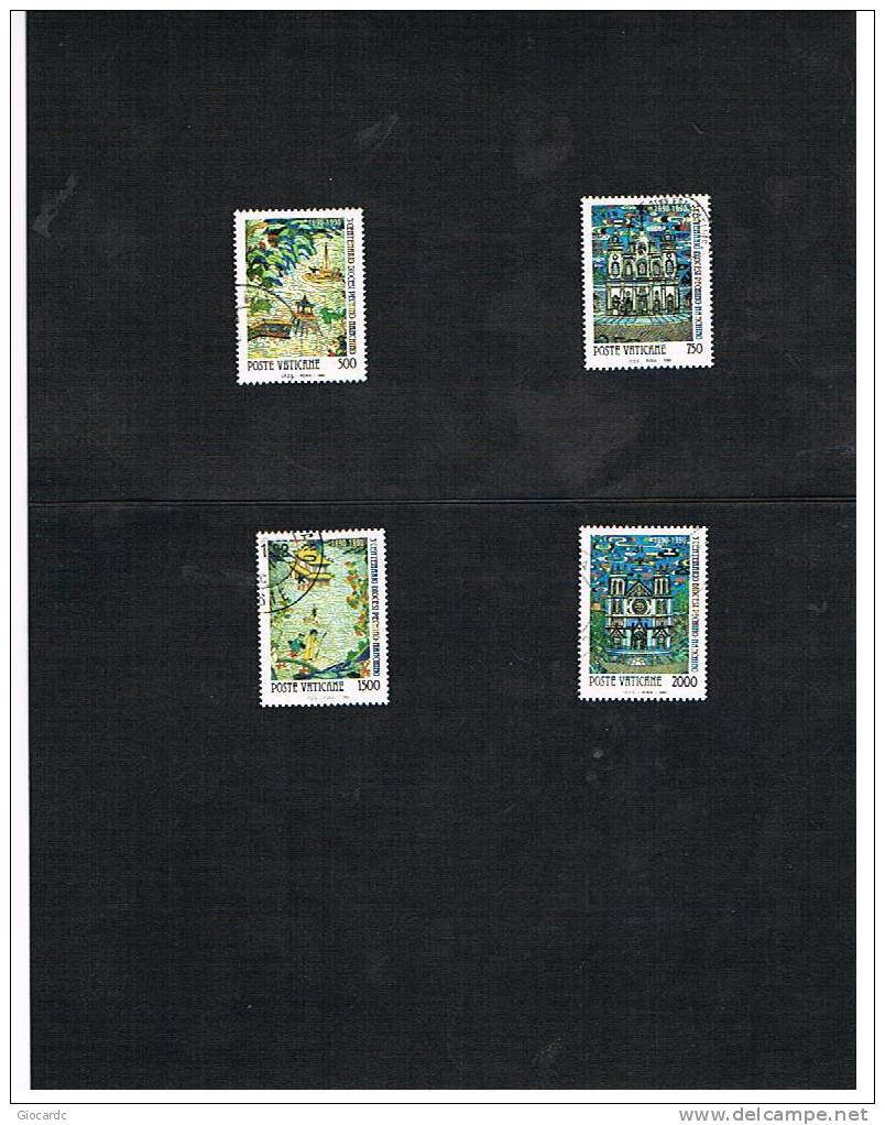 VATICANO - VATICAN . CAT.UNIF  892.895 - 1990 3^ CENTENARIO DELLA DIOCESI PECHINO-NANCHINO  -  USATI (°) - Used Stamps