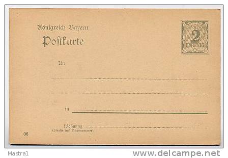 BAYERN P65/04 Postkarte 1906 - Entiers Postaux