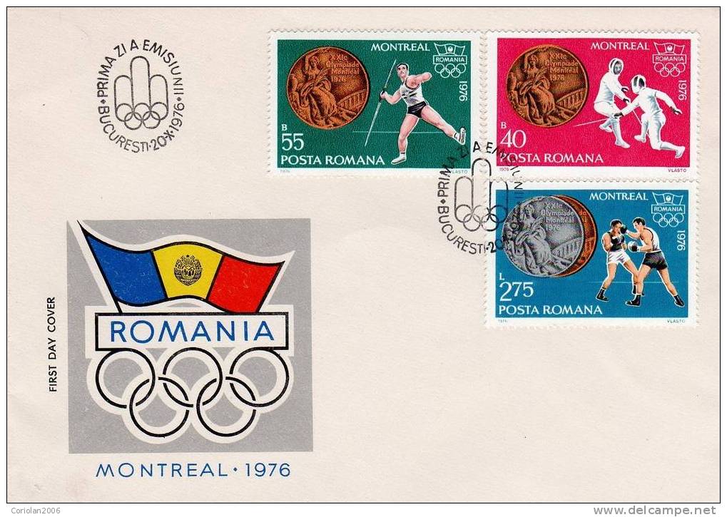 Romania 1976 FDC/ - Summer 1976: Montreal