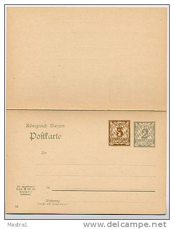 BAYERN P78/03 Antwort-Postkarte 1906  Kat. 5,00 € - Interi Postali