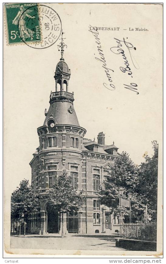 CPA 59 LAMBERSART - La Mairie ( 1908 ) - Lambersart