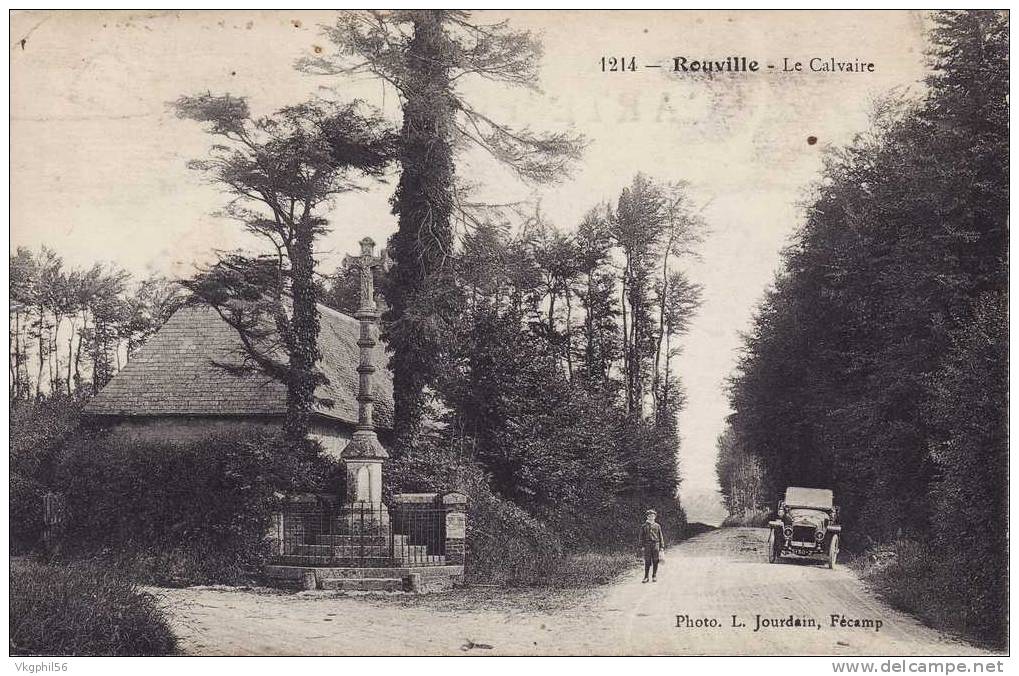 ROUVILLE.  Le Calvaire + Voiture Ancienne - Montivilliers