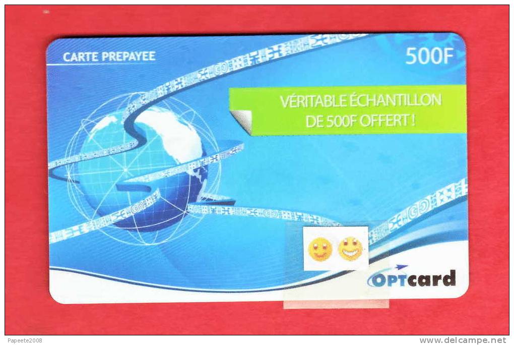 Polynésie / Tahiti - OPTCARD - 1° Carte Prépayée / Echantillon De 500 FCFP - Luxe - Frans-Polynesië