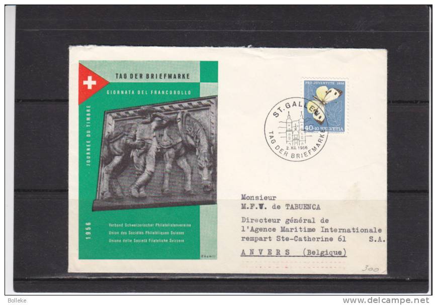Insectes - Papillons - Suisse - Lettre De 1956 - Valeur 12 Euros - Storia Postale
