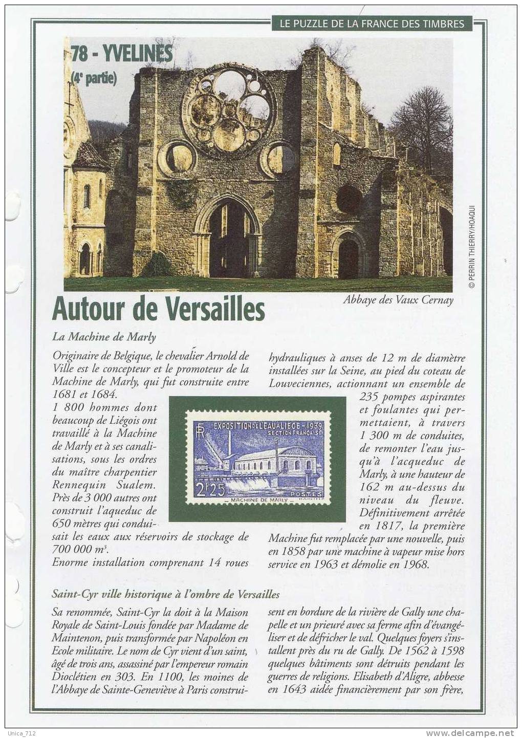 Fiches "Puzzle De La France Des Timbres"   ILE DE FRANCE  16 Fiches  (78-95) - Francés (desde 1941)