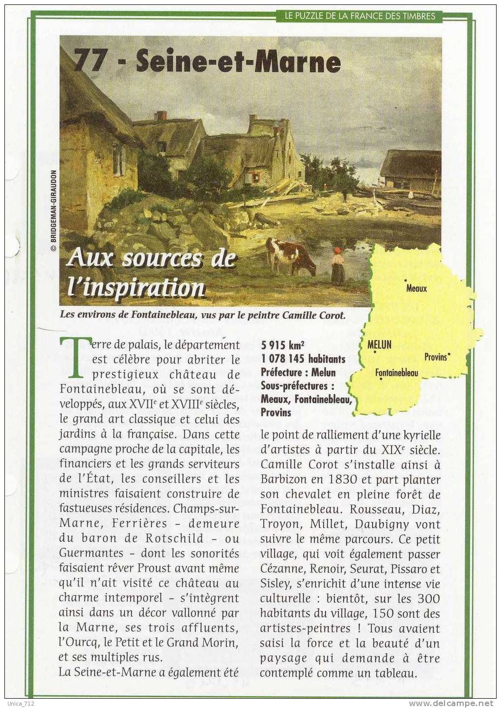 Fiches "Puzzle De La France Des Timbres"   ILE DE FRANCE  9 Fiches + 11 Copies  (77-91-92-93-94) - Français (àpd. 1941)