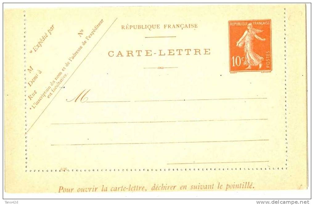 REF PP7 - FRANCE ENTIER POSTAL CARTE LETTRE TYPE SEMEUSE CAMEE 10c CHIFFRES MAIGRES DATE 636 NEUVE - Cartes-lettres