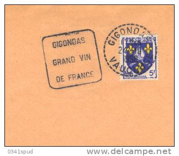 1956  France  84  Gigondas Daguin  Vins Vino Raisin Vignoble Wine Grape Vineyard - Vins & Alcools