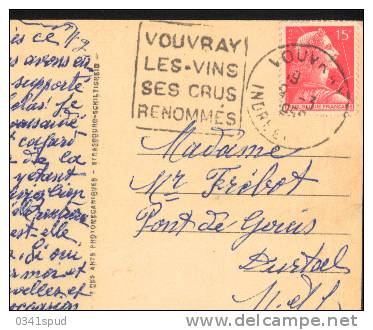 1955  France  37 Vouvray  Daguin  Vins Vino Raisin Vignoble Wine Grape Vineyard - Vins & Alcools