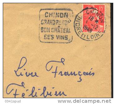1949  France  37 Chinon Daguin  Vins Vino Raisin Vignoble Wine Grape Vineyard - Vins & Alcools