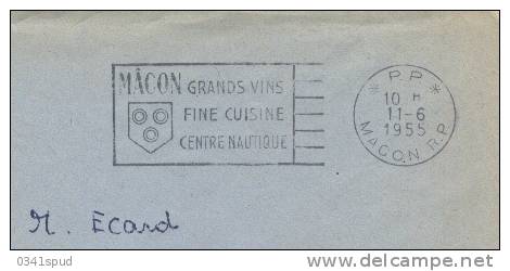 1955  France  71 Macon PP  Vins Vino Raisin Vignoble Wine Grape Vineyard - Vins & Alcools
