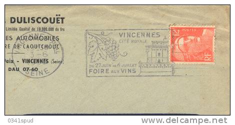 1953  France  94 Vincennes Vins Vino Raisin Vignoble Wine Grape Vineyard - Wein & Alkohol