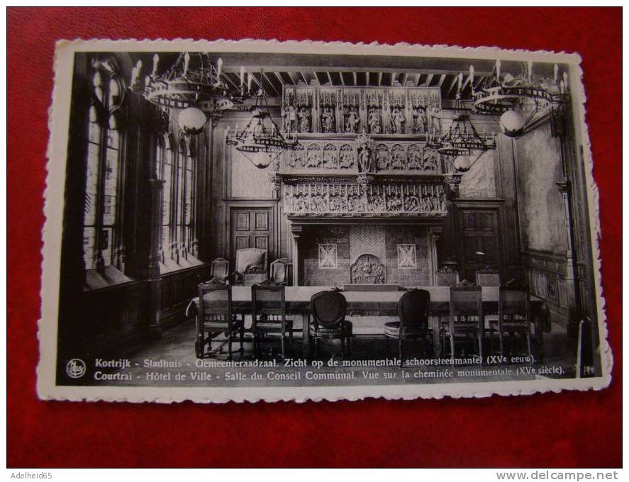 Kortrijk Uitg. Zonnewende NV 1951 Stadhuis Gemeenteraadzaal Schoorsteenmantel, Cheminée Monumentale - Kortrijk