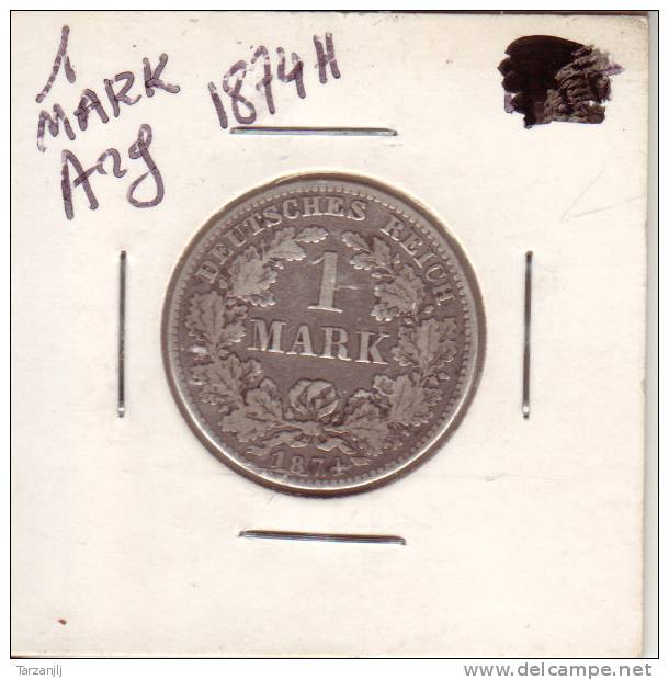 1 Mark Deutsches Reich 1874 H - 1 Mark