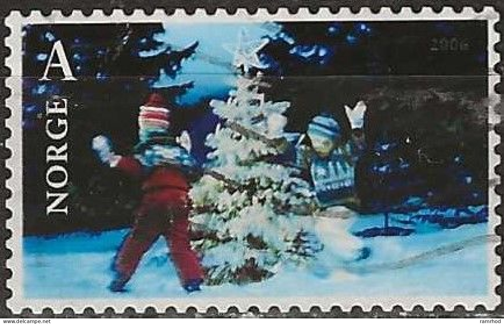 NORWAY 2006 Christmas - A (6k.50) Children And Tree FU - Usati