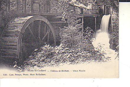CPA : Mont St Guibert - Château De Bierbais -Vieux Moulin,animée - Water Mills