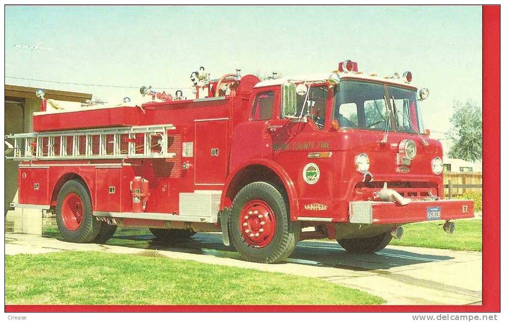 Postcard / Cartes Postales FORD COMMERCIAL CAB. FIRE DEPARTMENT CALIFORNIA. FIREMAN - Sapeurs-Pompiers