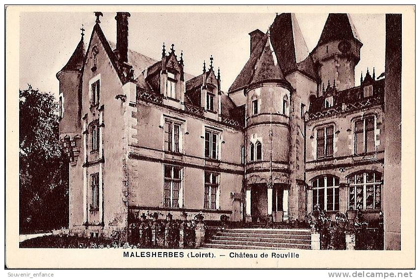 CPA Malesherbes Château De Rouville 45 Loiret - Malesherbes
