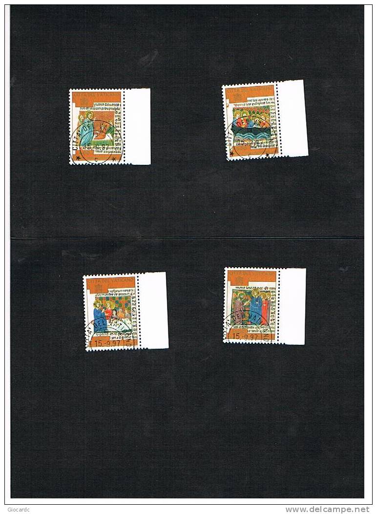 VATICANO - VATICAN  CAT.UNIF. 1096.1099 -   1997 VERSO L'ANNO SANTO DEL 2000  -  USATI (°) - Used Stamps