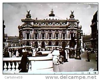 FRANCE PARIS L'OPERA TEATRO E AUTO CAR  BICICLETTA ANIMATA VB1957 CI2476 - Openbaar Vervoer