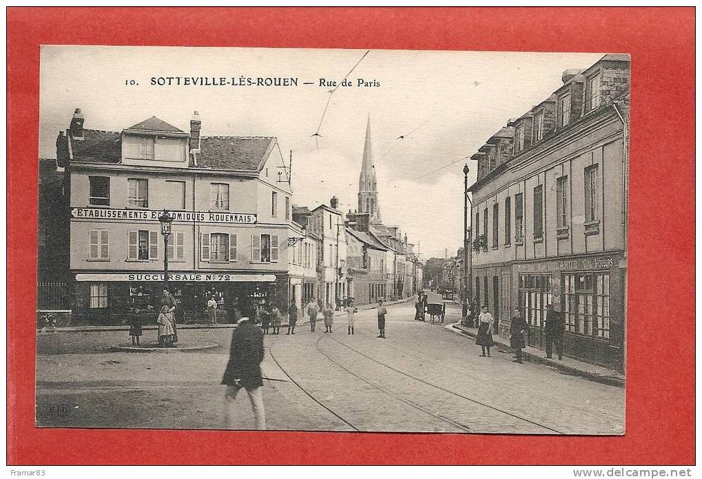 SOTTEVILLE LES ROUEN - Rue De Paris ( Etablissements Economiques Rouennais , Succursale 72 ) - Sotteville Les Rouen