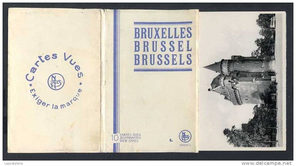 *Bruxelles 10 Cartes-vues* Carterita Con 10 Postales. Ed. Nels Nº 1. Nueva. - Lots, Séries, Collections