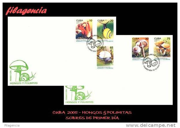 AMERICA. CUBA SPD-FDC. 2005 FLORA & FAUNA. HONGOS & POLIMITAS - FDC