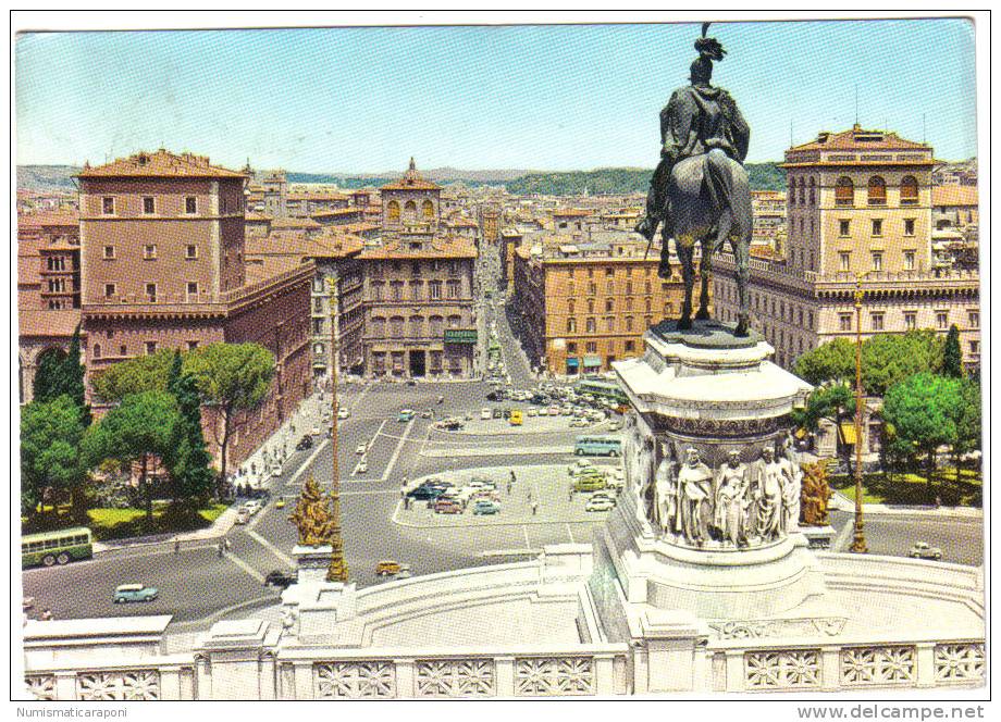 ROMA PIAZZA VENEZIA VIAGGIATA1964  COD.C 234 - Altri & Non Classificati