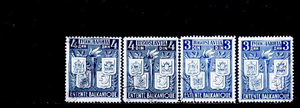 Yougoslavie 1940 - Yv.no.384/7 Obliteres(s) - Oblitérés