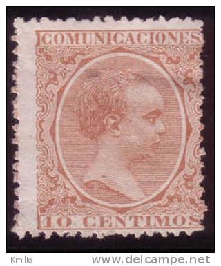 Edifil 217(*) 1899 Alfonso XIII Pelón 10 Cts Castaño En Nuevo - Nuevos