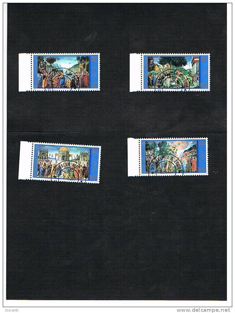 VATICANO - VATICAN  CAT.UNIF. 1204.1207 - 2000  LA CAPPELLA SISTINA RESTAURATA  1^ SERIE  -  USATI (°) - Used Stamps