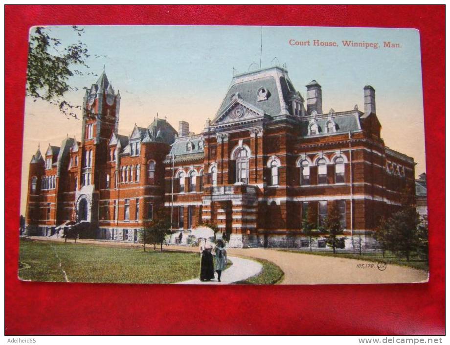 Court House Winnipeg Manitoba Ca 1910 - Winnipeg