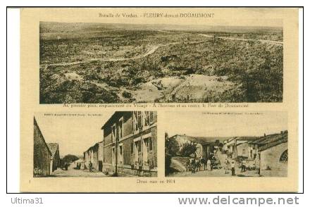 CPA FLEURY Devant Douaumont Bataille De Verdun 55 Village Avant Et Après La Bataille - Douaumont