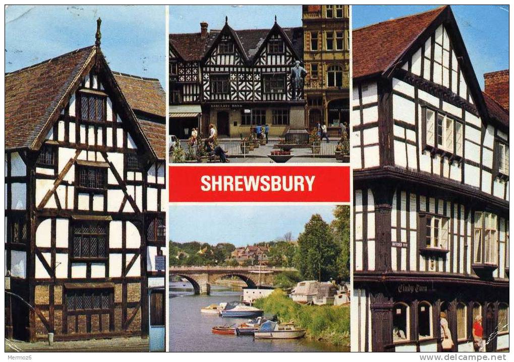 Shrewsbury The Square Rowley ’s House Museum Abbot ’s House Welsh Bridge And Marina ETW Dennis & Sons 1985 - Shropshire