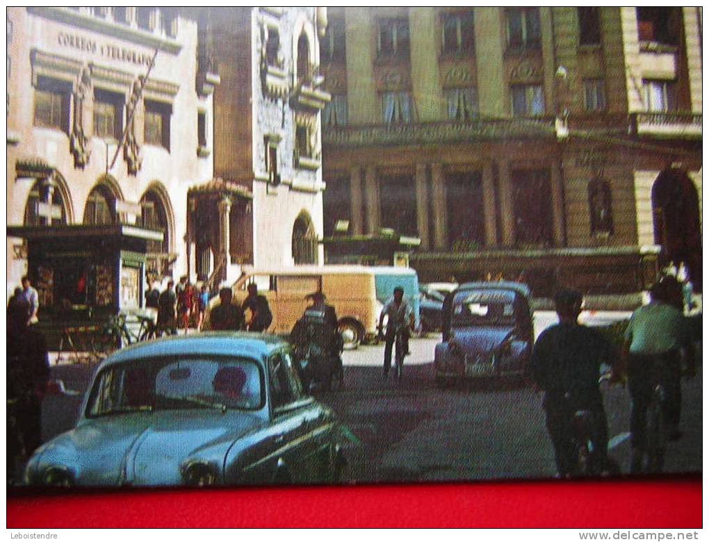 CPM OU CPSM-ESPAGNE-VITORIA CALLE DE POSTAS.CASA DE CORREOS-RUE DES POSTES-BUREAU DE POSTE- ANIMEE VOITURES - Álava (Vitoria)