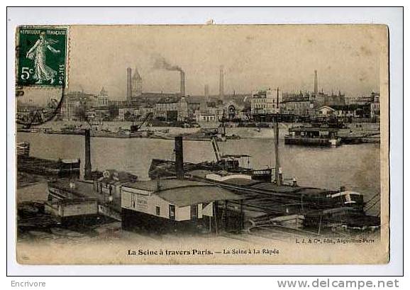 Cpa PARIS La Seine à La Rapée - Peniches - Sauvetage - Ed LJ - The River Seine And Its Banks