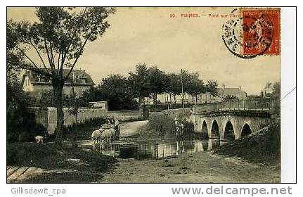 - FISMES - Pont Sur L'Ardre - Attelage Boeufs - Fismes