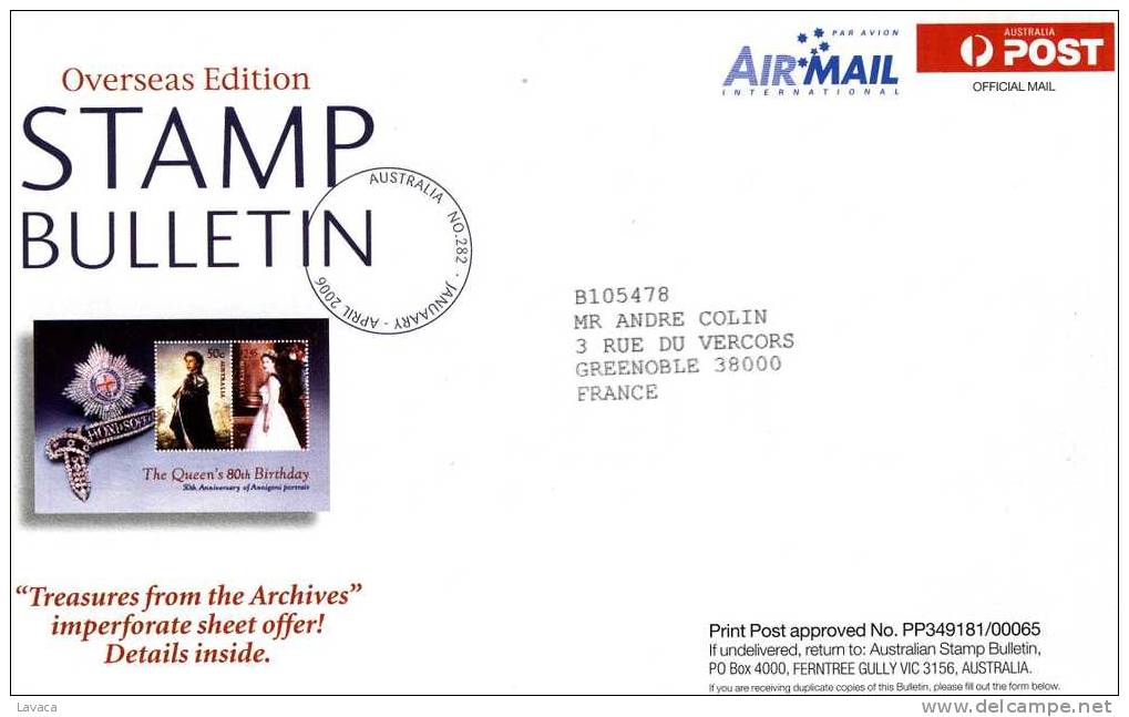 Document Entier Postal De Service AUSTRALIE - 80 Ans De S. M. La Reine - Beroemde Vrouwen