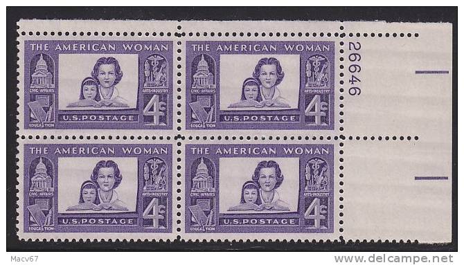 U.S. 1152 X 4  **  AMERICAN WOMAN - Unused Stamps