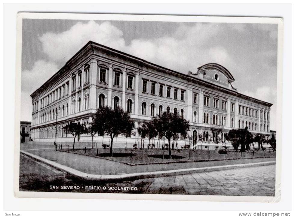 SAN SEVERO, EDIFICIO SCOLASTICO, B/N, VG 1950   **** - San Severo