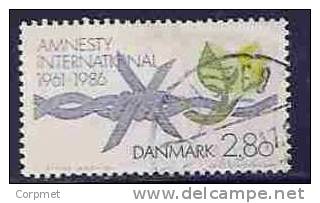 DENMARK  - AMNESTY INTERNATIONAL -  Yvert # 858 - VF USED - Nuovi