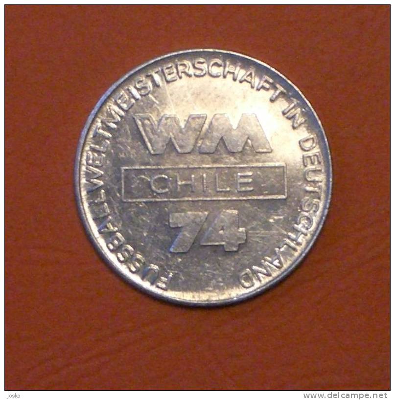 FUSSBALL WELTMEISTERSCHAFT DEUTSCHLAND 1974. Token CHILE ( Or Medal ?) FIFA Football World Cup Foot Coupe Du Monde Jeton - Other & Unclassified