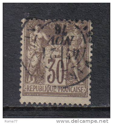 F141 - FRANCIA , 30 Cent  Unificato N. 69. N Sotto B . - 1876-1878 Sage (Tipo I)