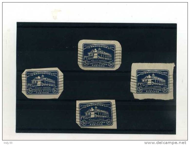 - ETATS UNIS 1921/40 . ENVELOPPES . ENTIERS POSTAUX DE 1932 DECOUPES - 1921-40