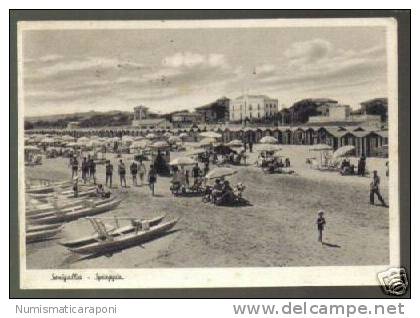 SENIGALLIA SPIAGGIA VIAGGIATA 1937 COD. C.284 - Senigallia