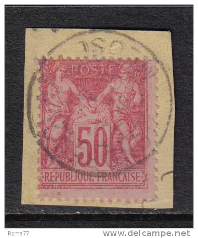 F186 - FRANCIA , 1898 : 50 Cent Unificato N. 104 . N Sotto B . - 1898-1900 Sage (Type III)