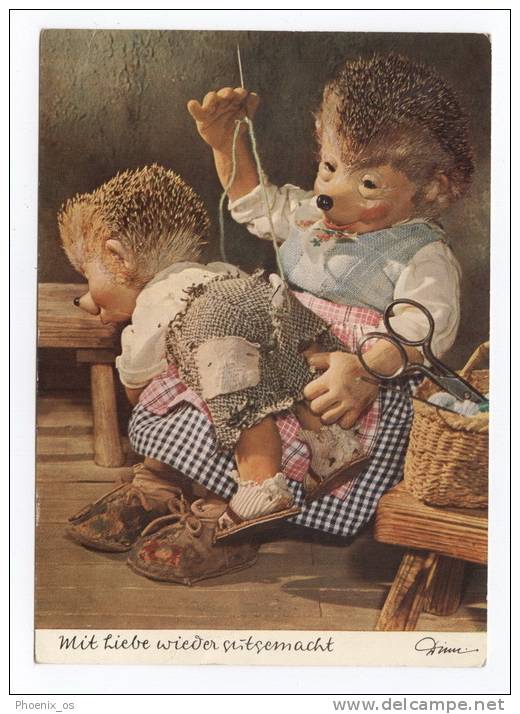 MECKI - Hedgehogs, Mother & Son, 1962. - Mecki