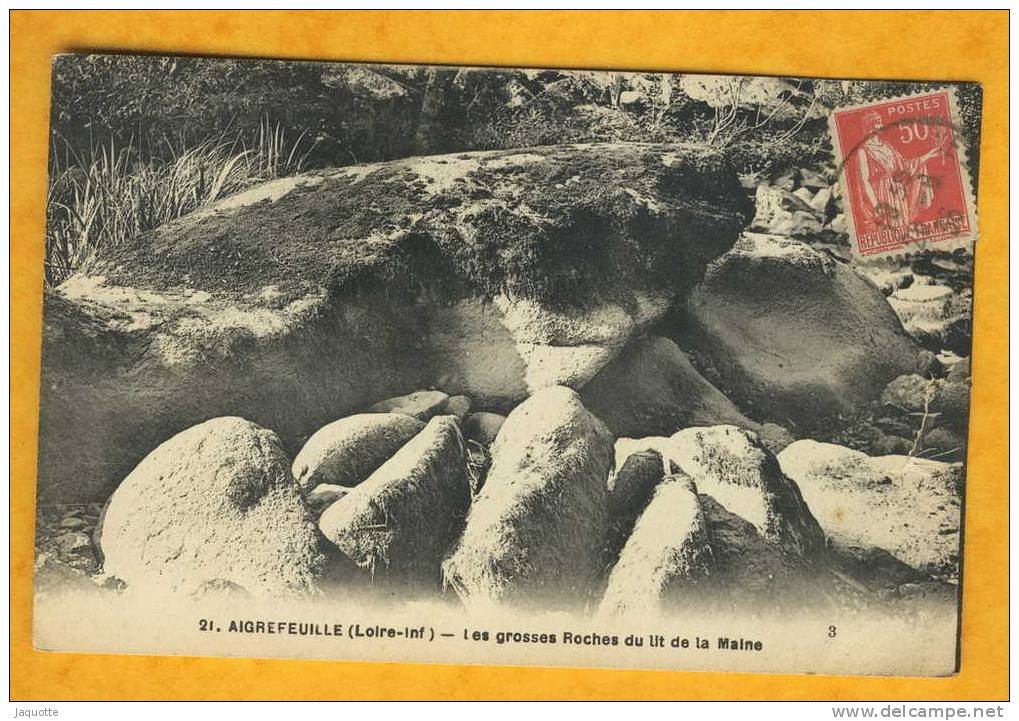 AIGREFEUILLE - Loire Atlantique - N°21 Les Grosses Roches Du Lit De La Maine - Circulée 1936 Edit Chapeau - Aigrefeuille-sur-Maine